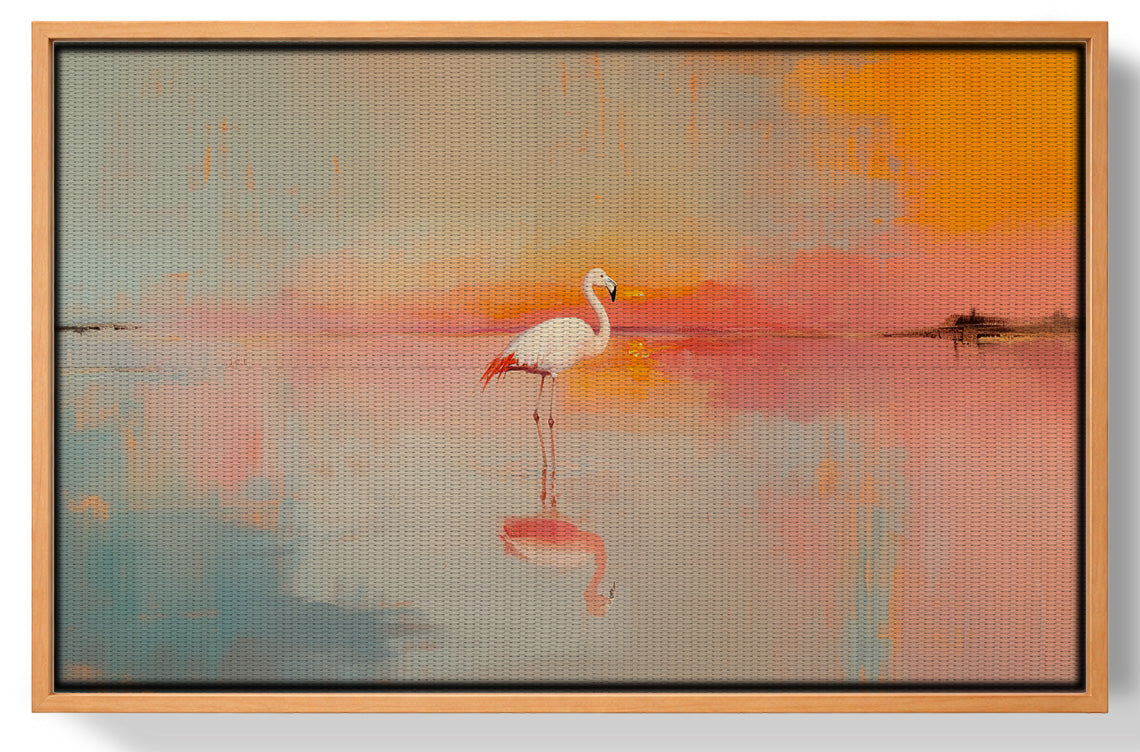 Pink Flamingo Lake African American canvas print view 43