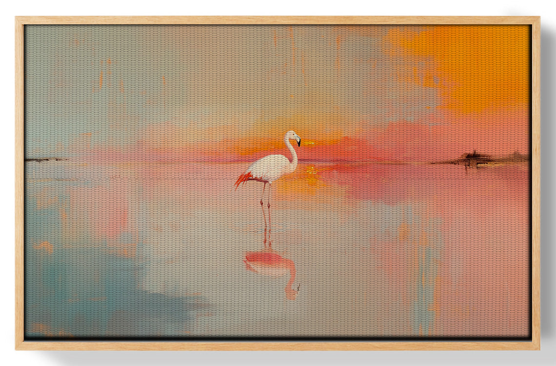 Pink Flamingo Lake African American canvas print view 49