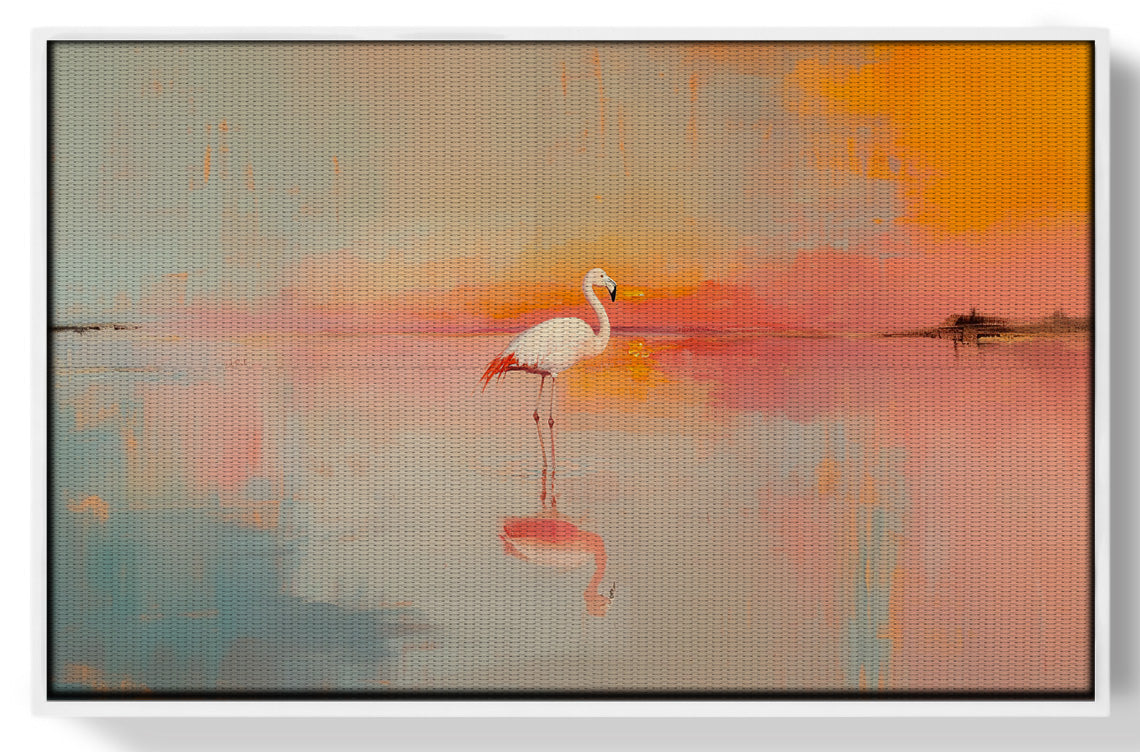 Pink Flamingo Lake African American canvas print view 61