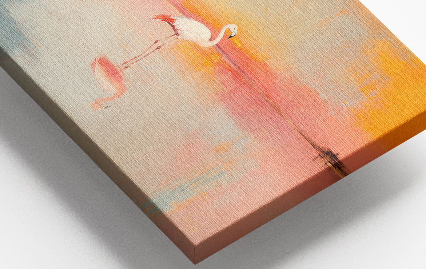 Pink Flamingo Lake African American canvas print view 16