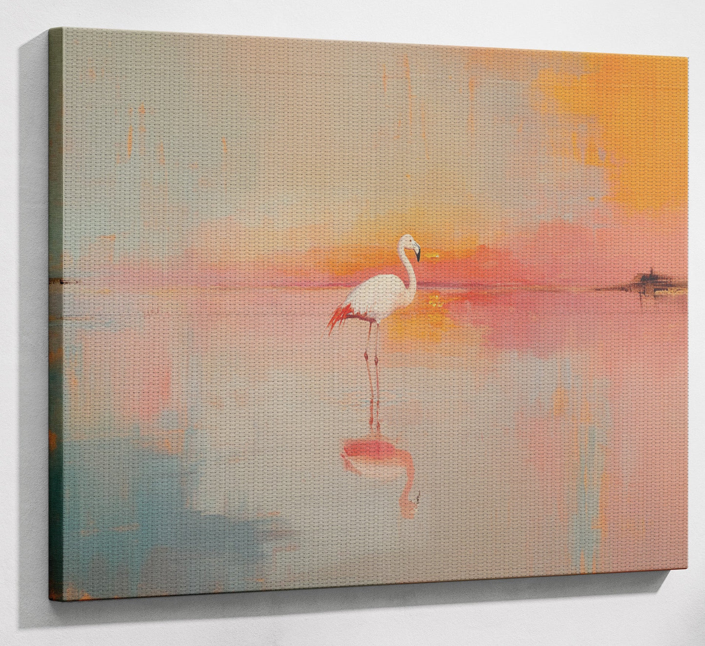 Pink Flamingo Lake African American canvas print view 13