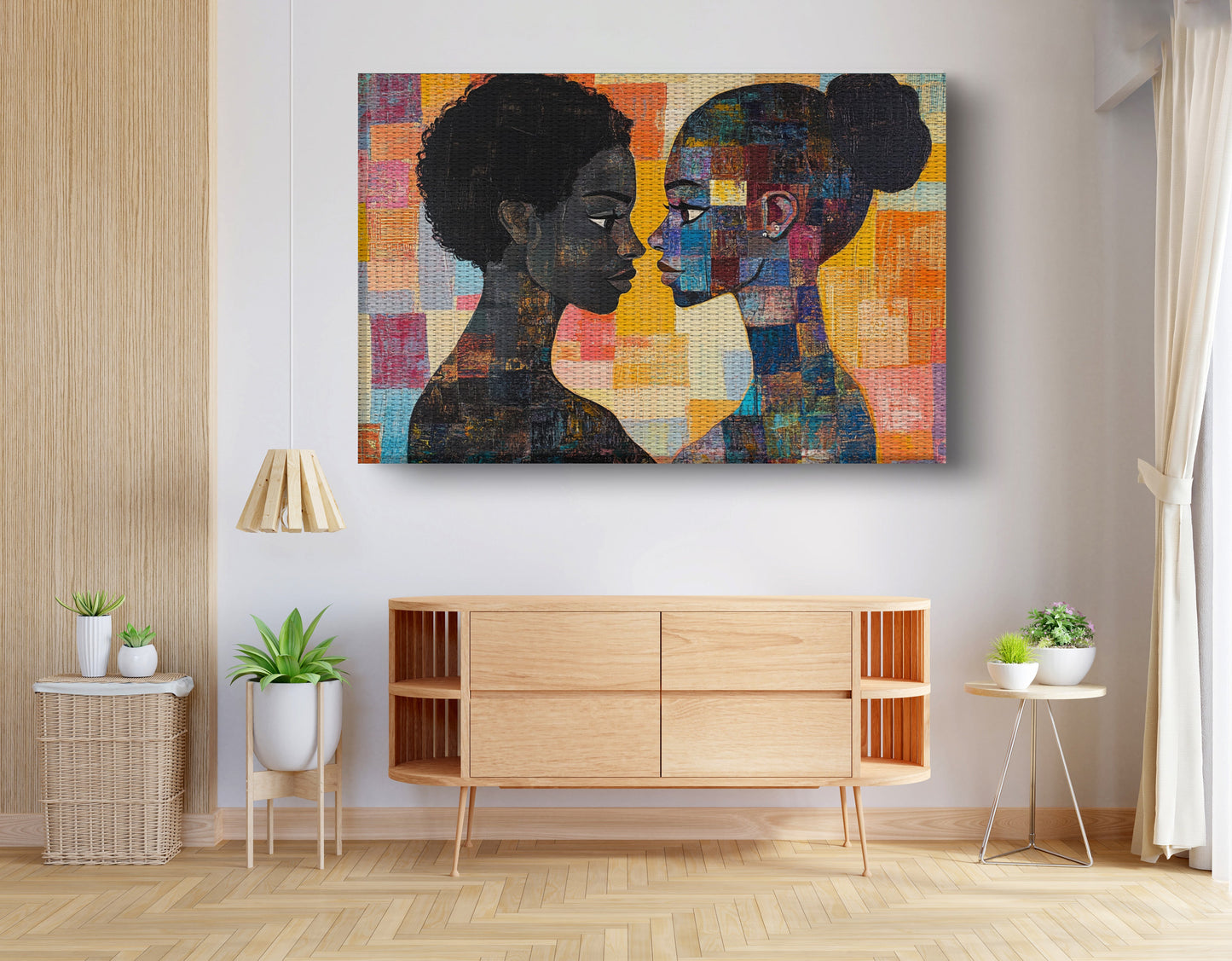 Black Lesbian Couple Portrait Black love wall art view 14