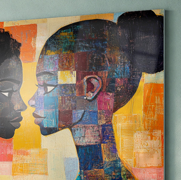 Black Lesbian Couple Portrait Black love wall art view 22