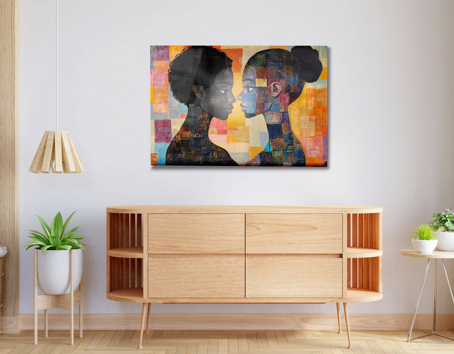 Black Lesbian Couple Portrait Black love wall art view 20