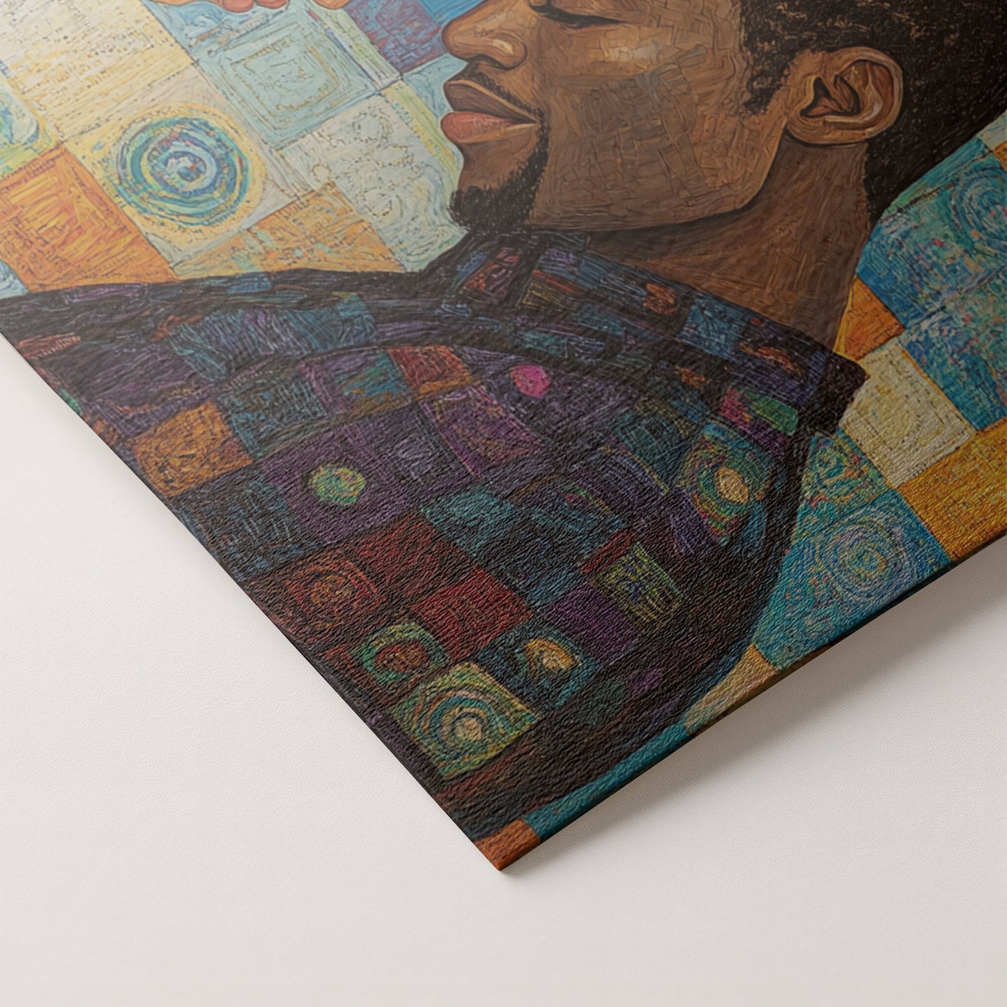 Black Couple Love Portrait Black love wall art artwork by MoomZee Artwork