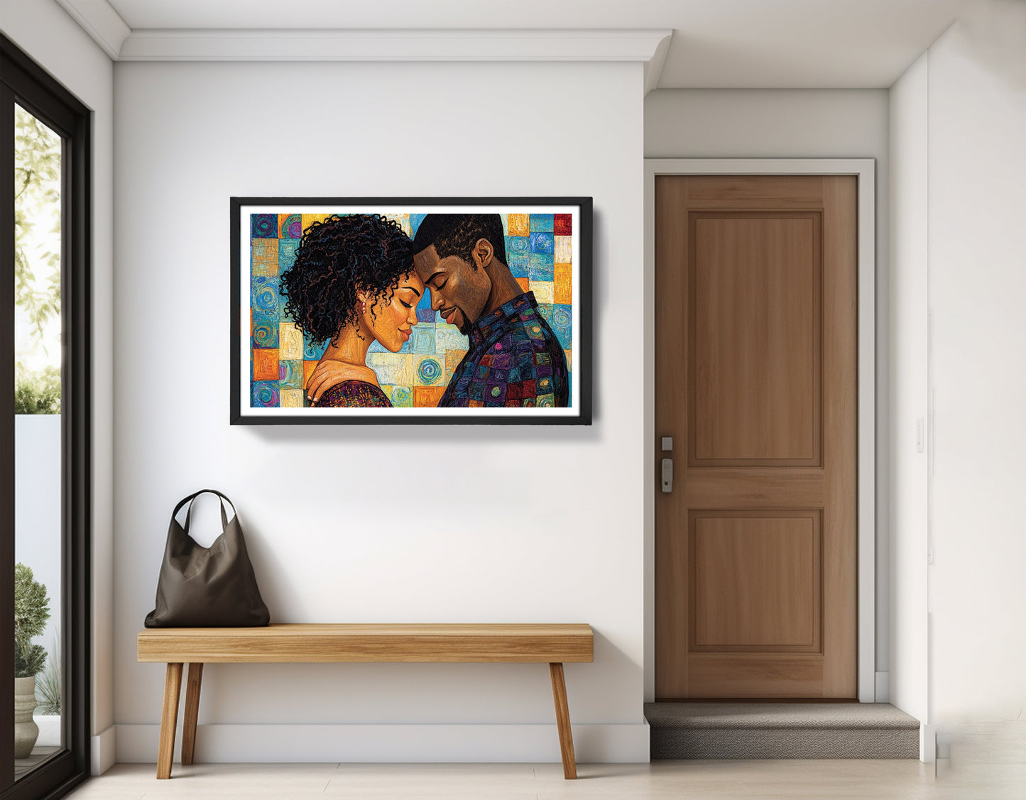 Black Couple Love Portrait Black love wall art view 71