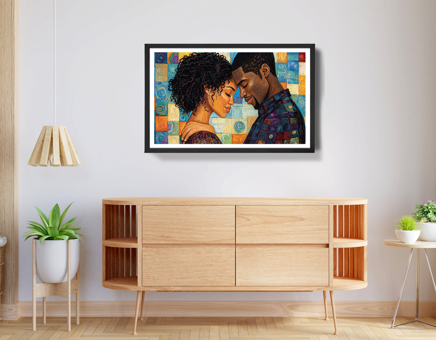 Black Couple Love Portrait Black love wall art view 68