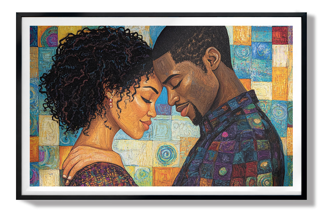 Black Couple Love Portrait Black love wall art view 67