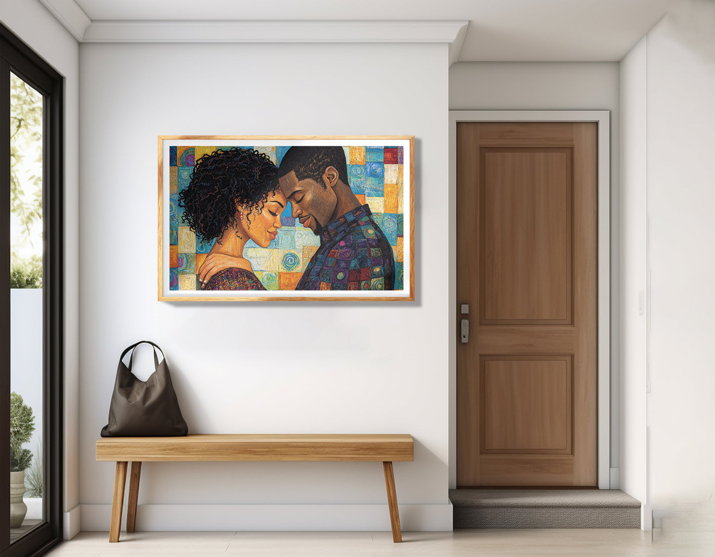 Black Couple Love Portrait Black love wall art view 77