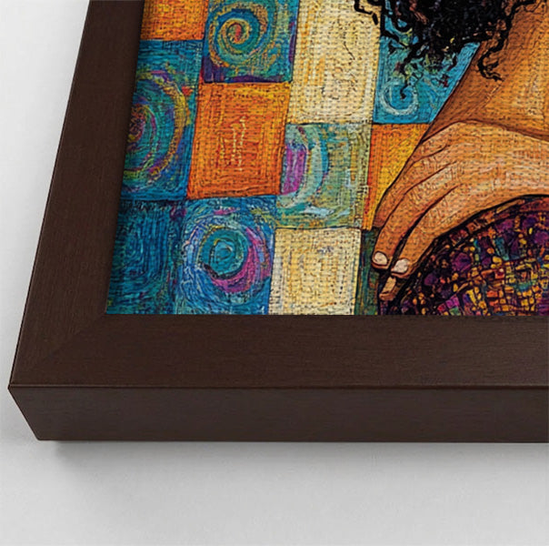 Black Couple Love Portrait Black love wall art view 34