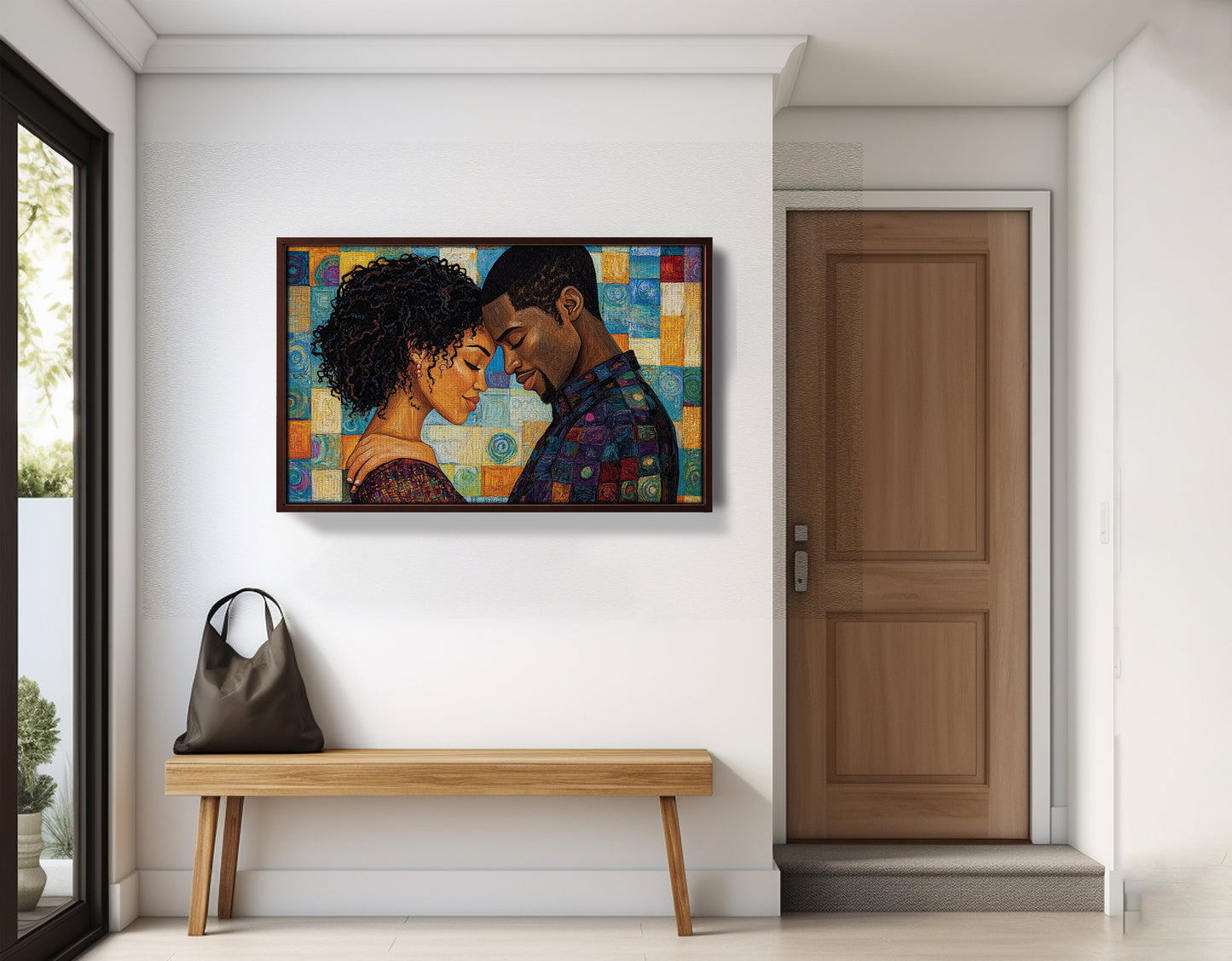 Black Couple Love Portrait Black love wall art view 35