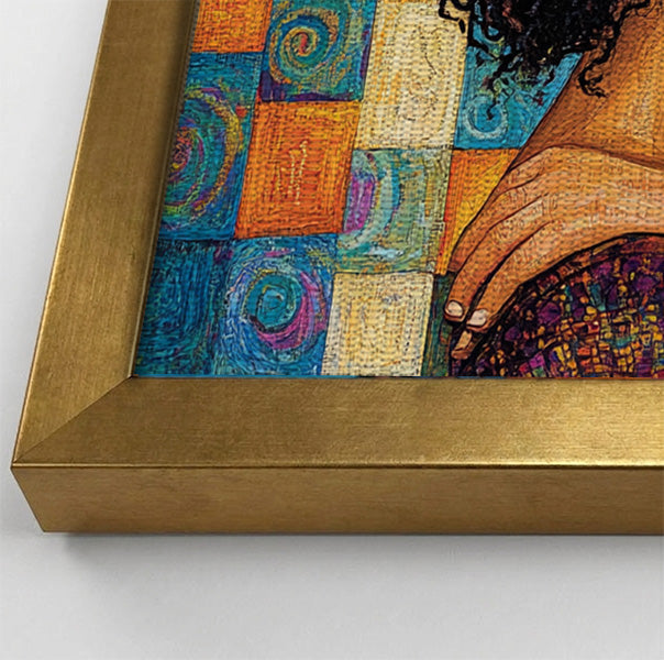 Black Couple Love Portrait Black love wall art view 40