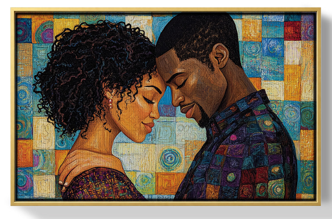 Black Couple Love Portrait Black love wall art view 37