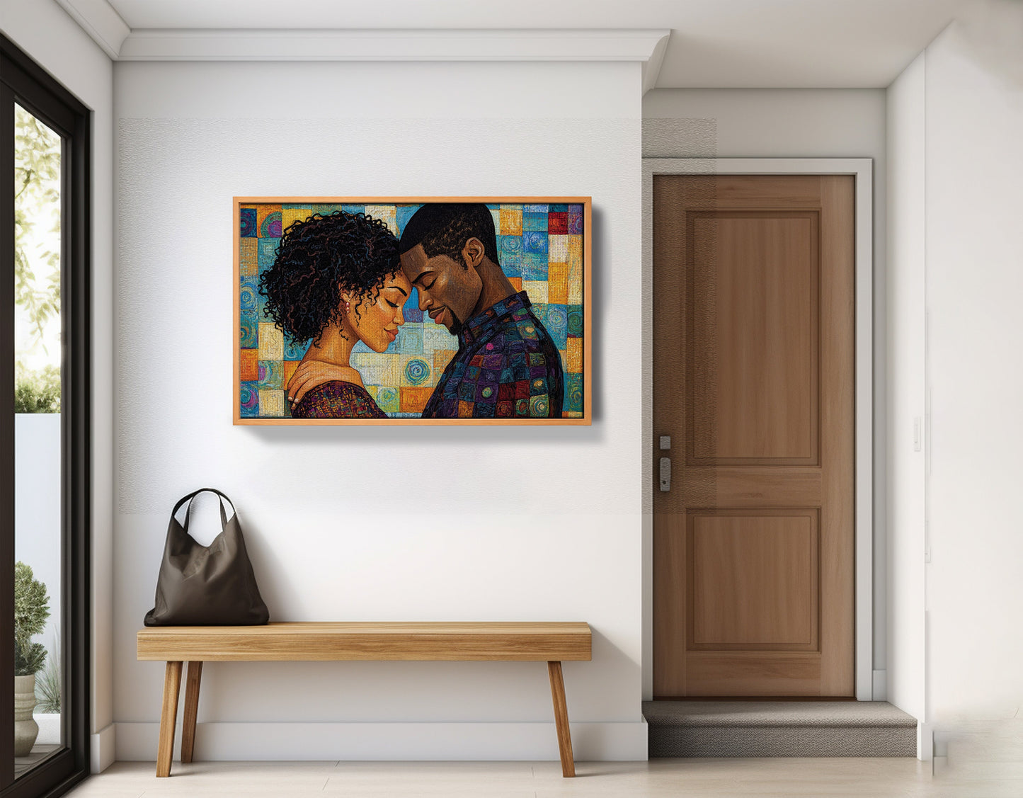 Black Couple Love Portrait Black love wall art view 47