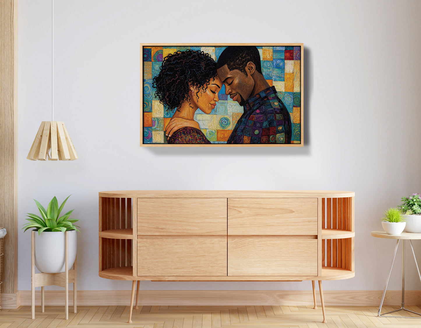 Black Couple Love Portrait Black love wall art view 50