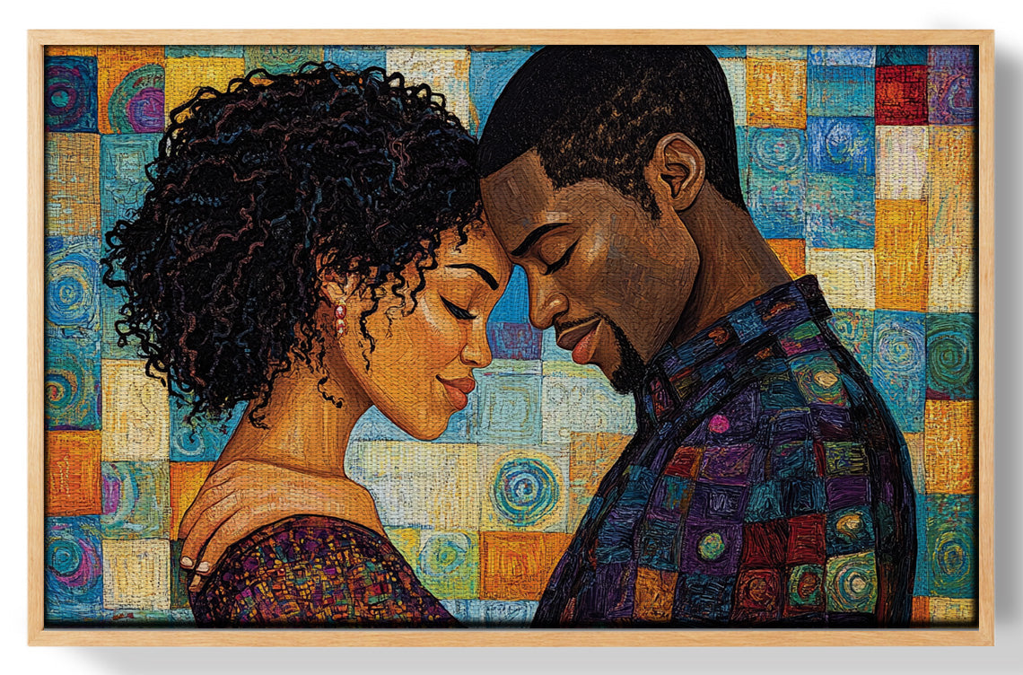 Black Couple Love Portrait Black love wall art view 49