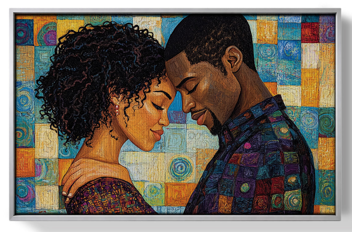 Black Couple Love Portrait Black love wall art view 55