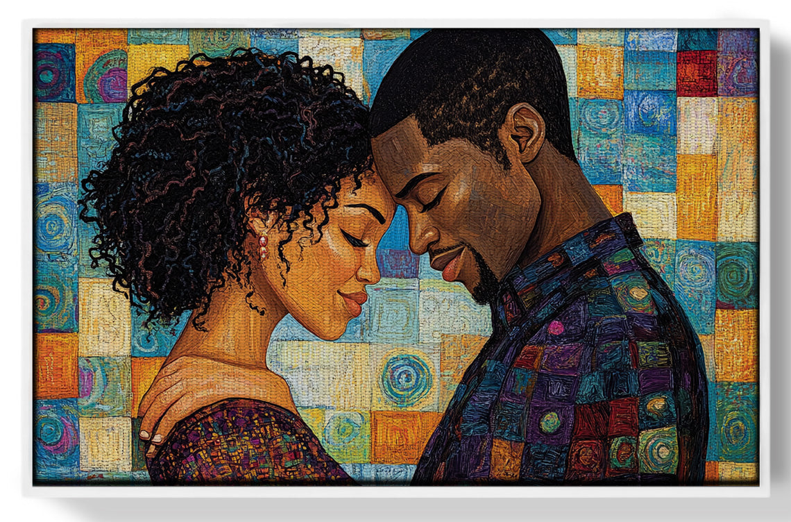 Black Couple Love Portrait Black love wall art view 61