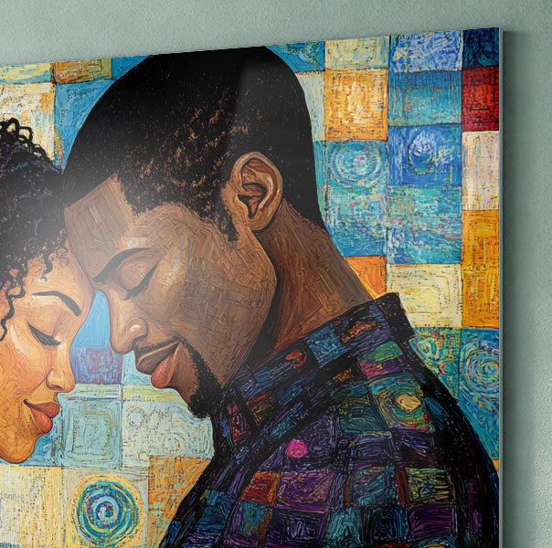Black Couple Love Portrait Black love wall art view 22
