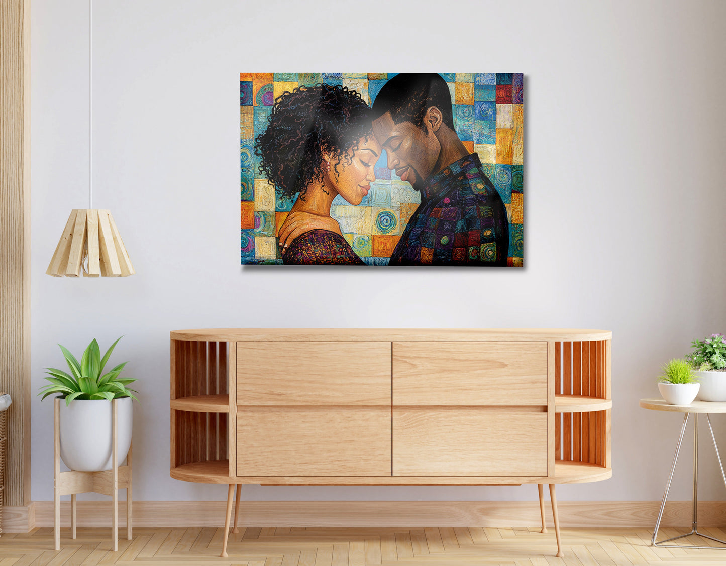 Black Couple Love Portrait Black love wall art view 20