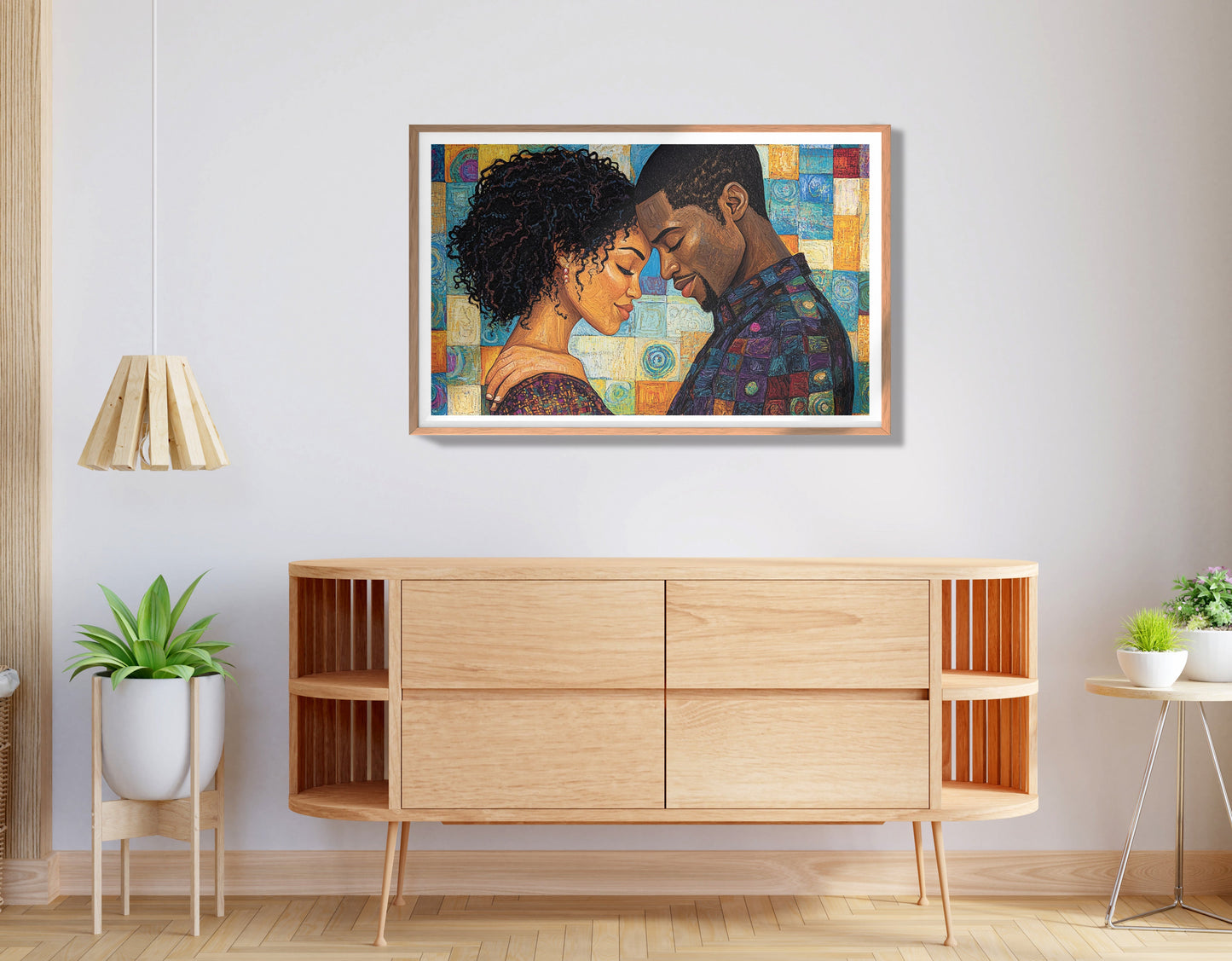Black Couple Love Portrait Black love wall art view 80