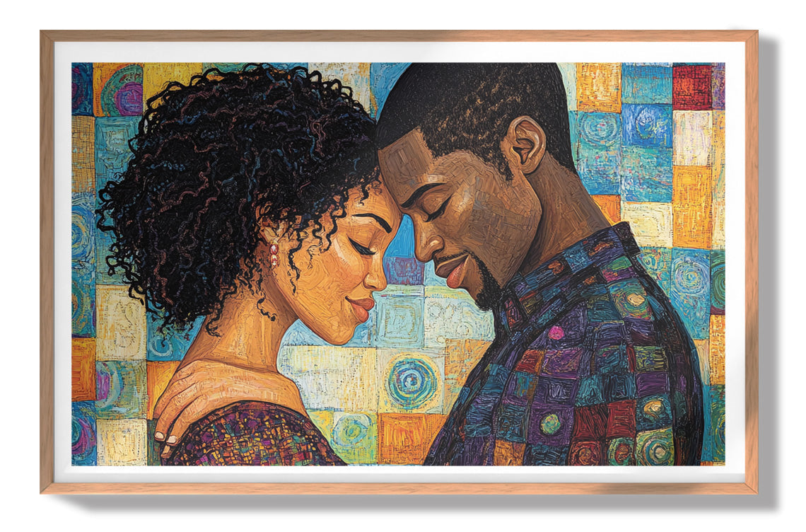 Black Couple Love Portrait Black love wall art view 79
