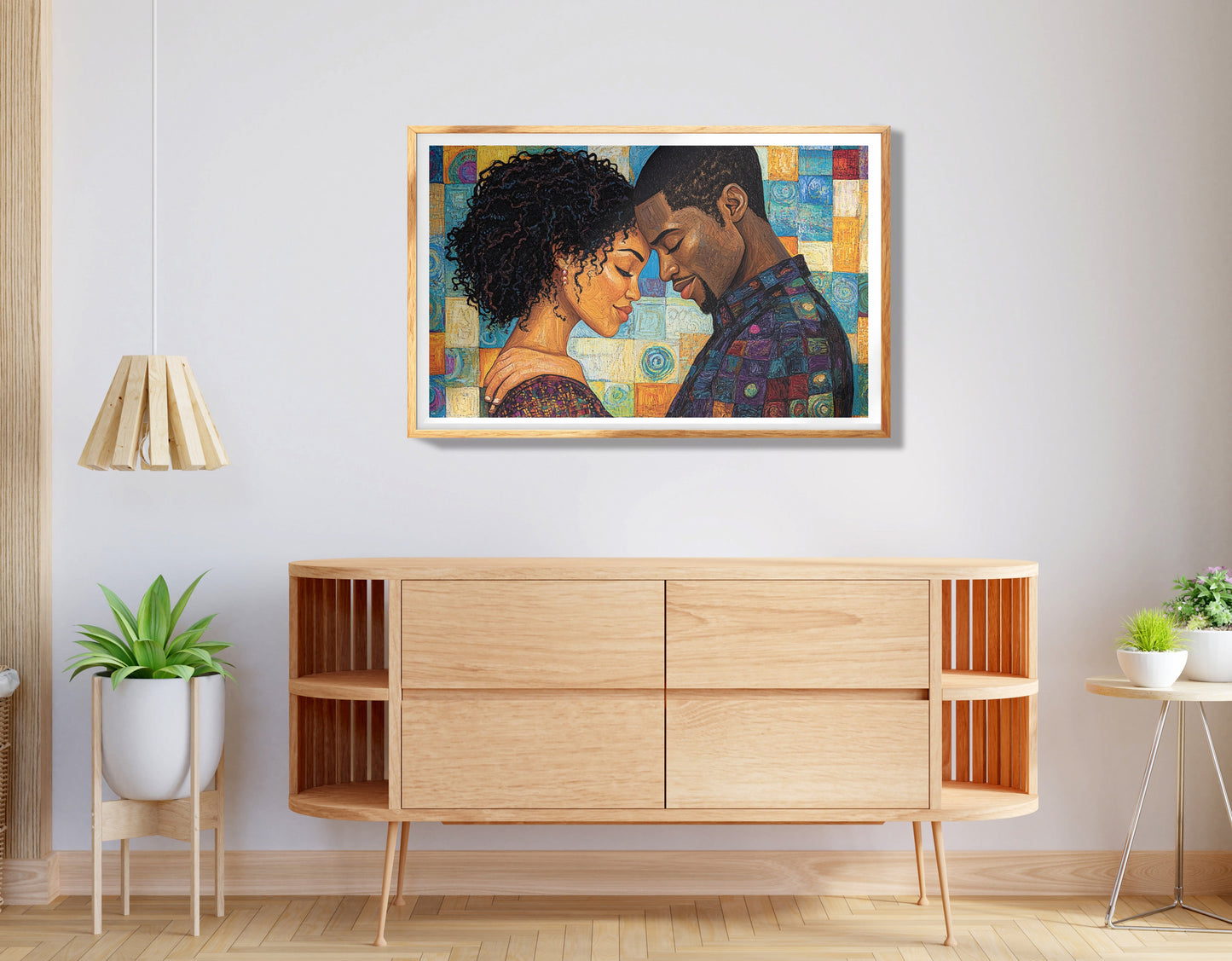 Black Couple Love Portrait Black love wall art view 74