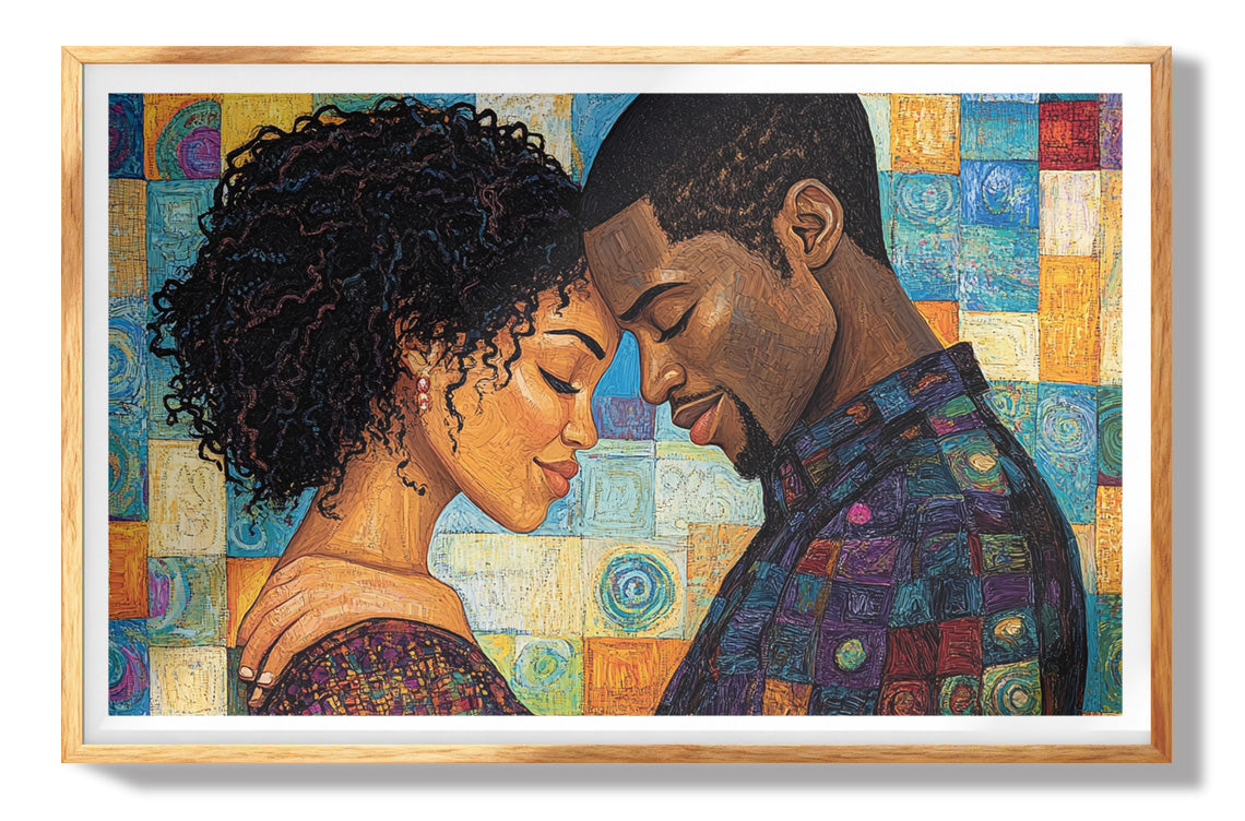 Black Couple Love Portrait Black love wall art view 73