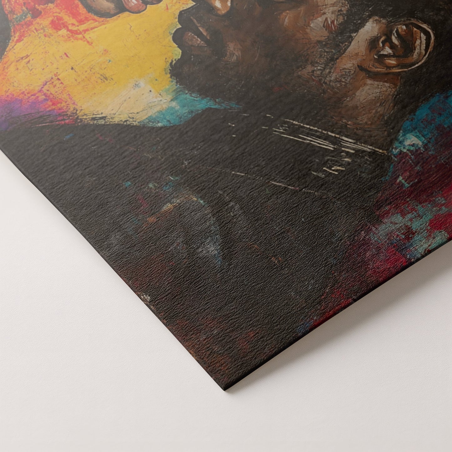 Black Couple Romantic Portrait Black love wall art artwork by MoomZee Artwork