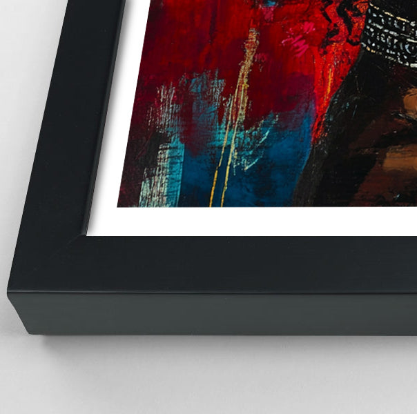 Black Couple Romantic Portrait Black love wall art view 70