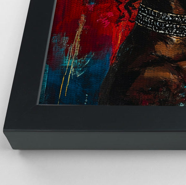 Black Couple Romantic Portrait Black love wall art view 28