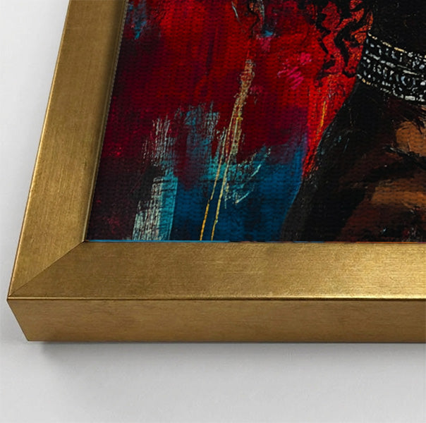 Black Couple Romantic Portrait Black love wall art view 40