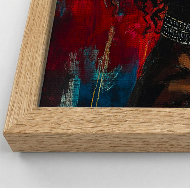 Black Couple Romantic Portrait Black love wall art view 52