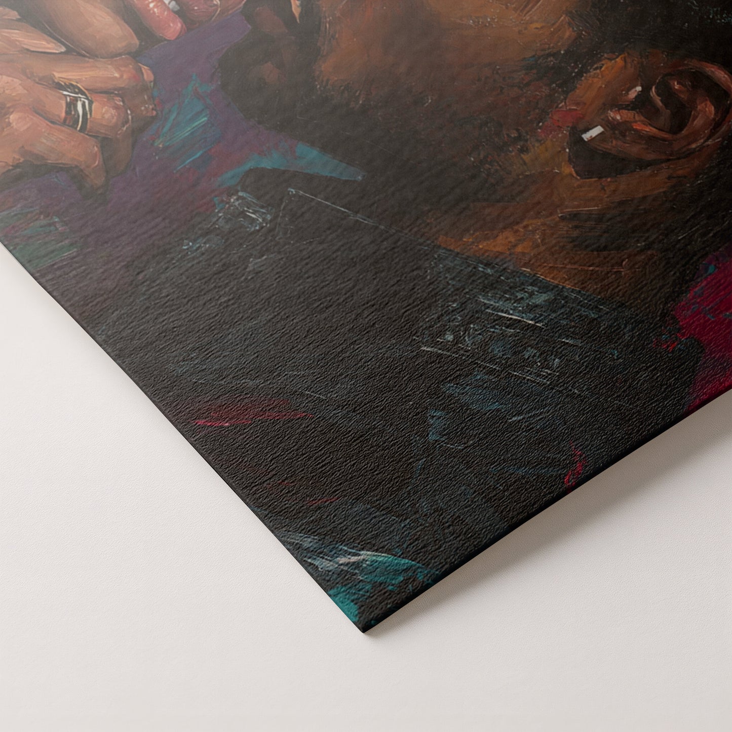 Black Love Couple Portrait Black love wall art artwork by MoomZee Artwork
