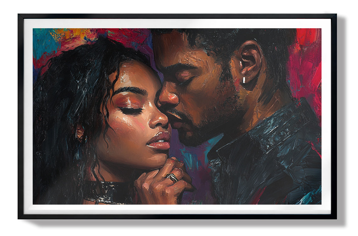 Black Love Couple Portrait Black love wall art view 67