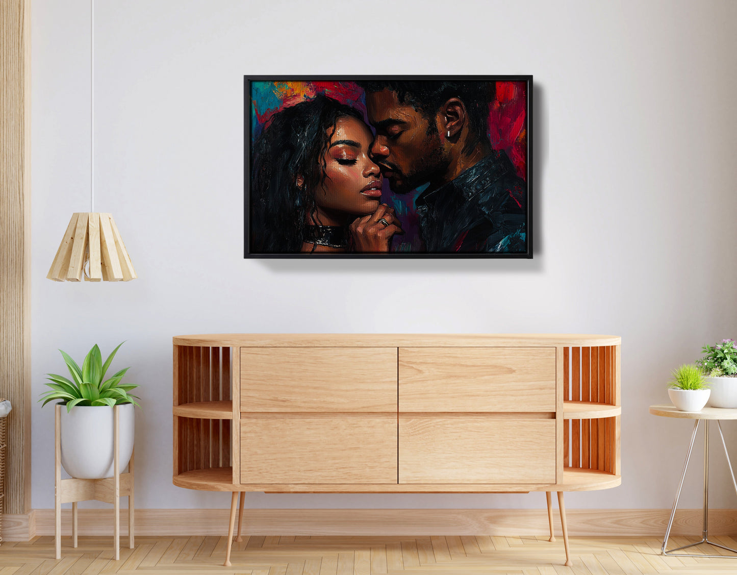 Black Love Couple Portrait Black love wall art view 26