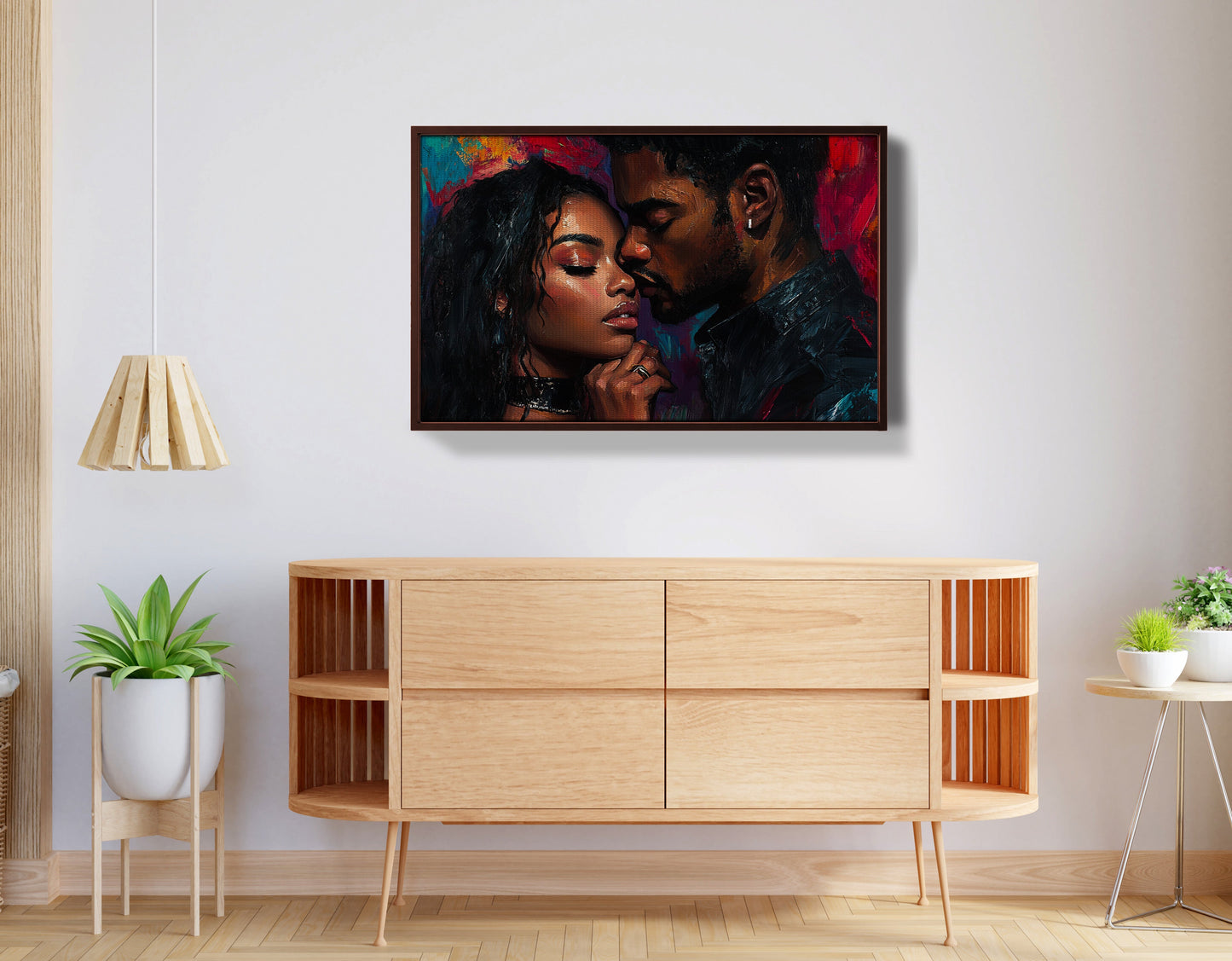 Black Love Couple Portrait Black love wall art view 32