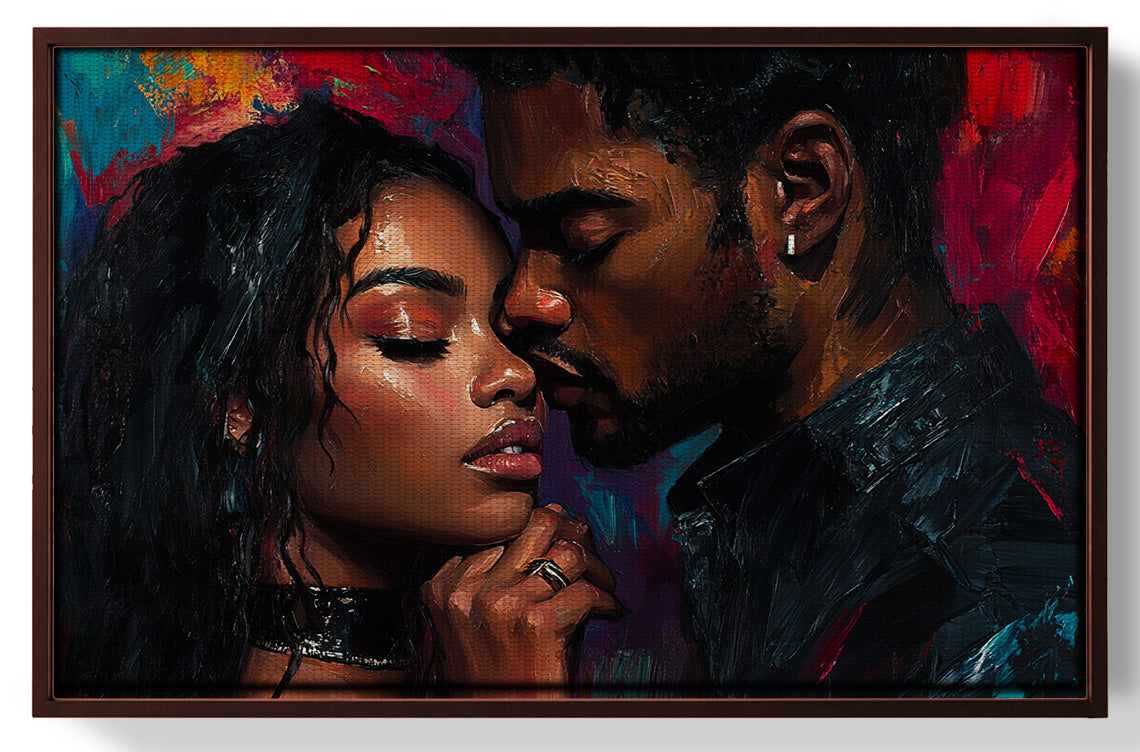 Black Love Couple Portrait Black love wall art view 31