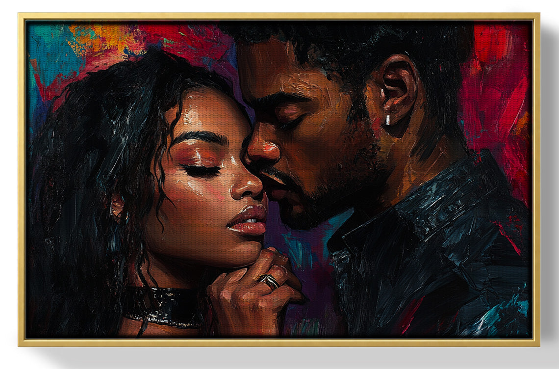 Black Love Couple Portrait Black love wall art view 37