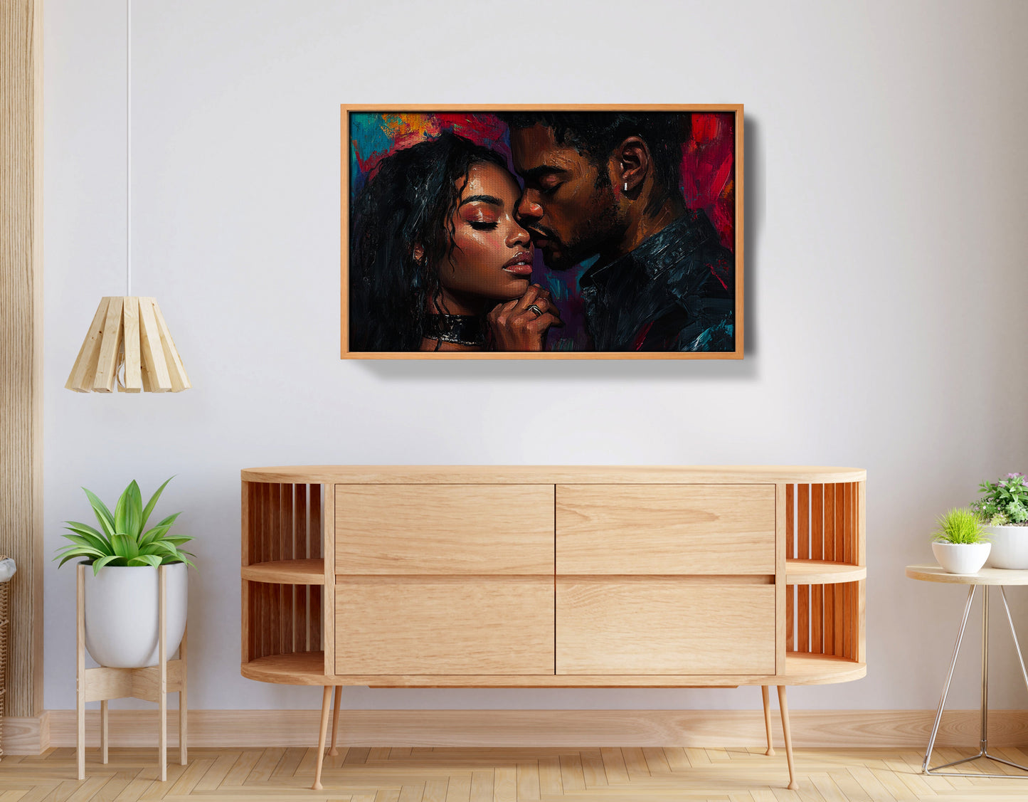 Black Love Couple Portrait Black love wall art view 44