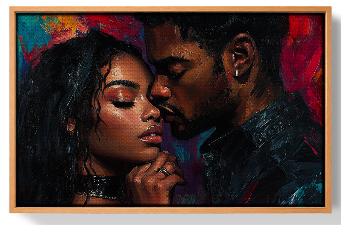 Black Love Couple Portrait Black love wall art view 43