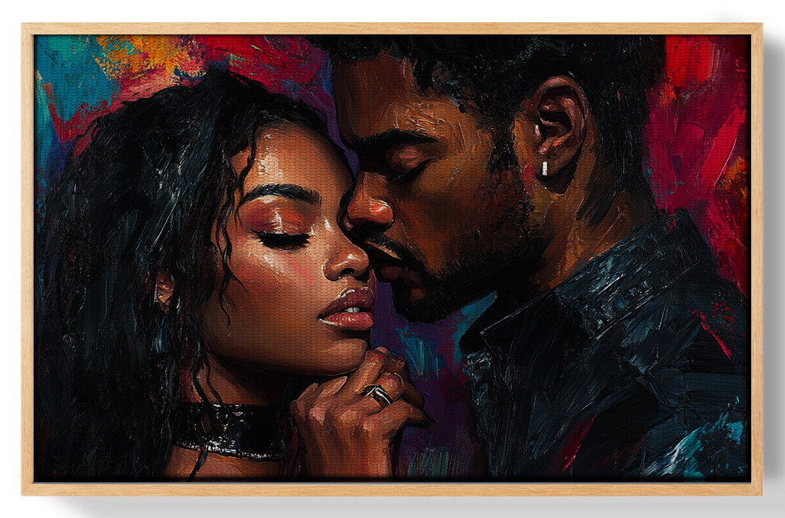 Black Love Couple Portrait Black love wall art view 49