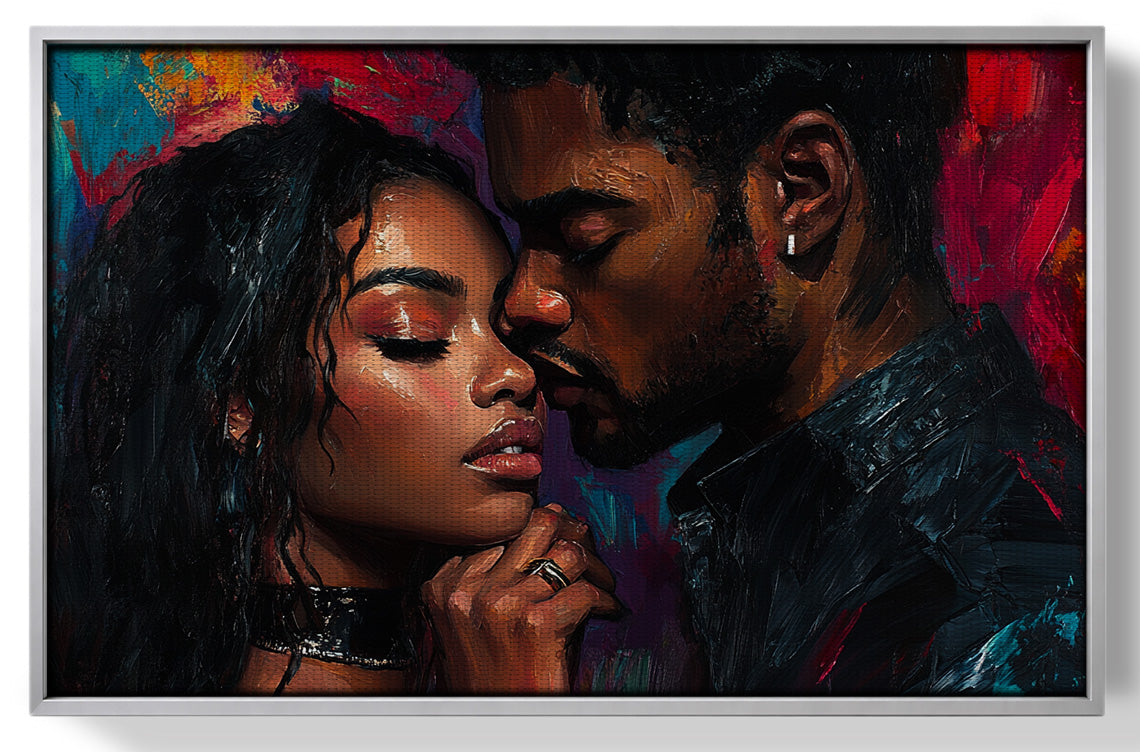 Black Love Couple Portrait Black love wall art view 55