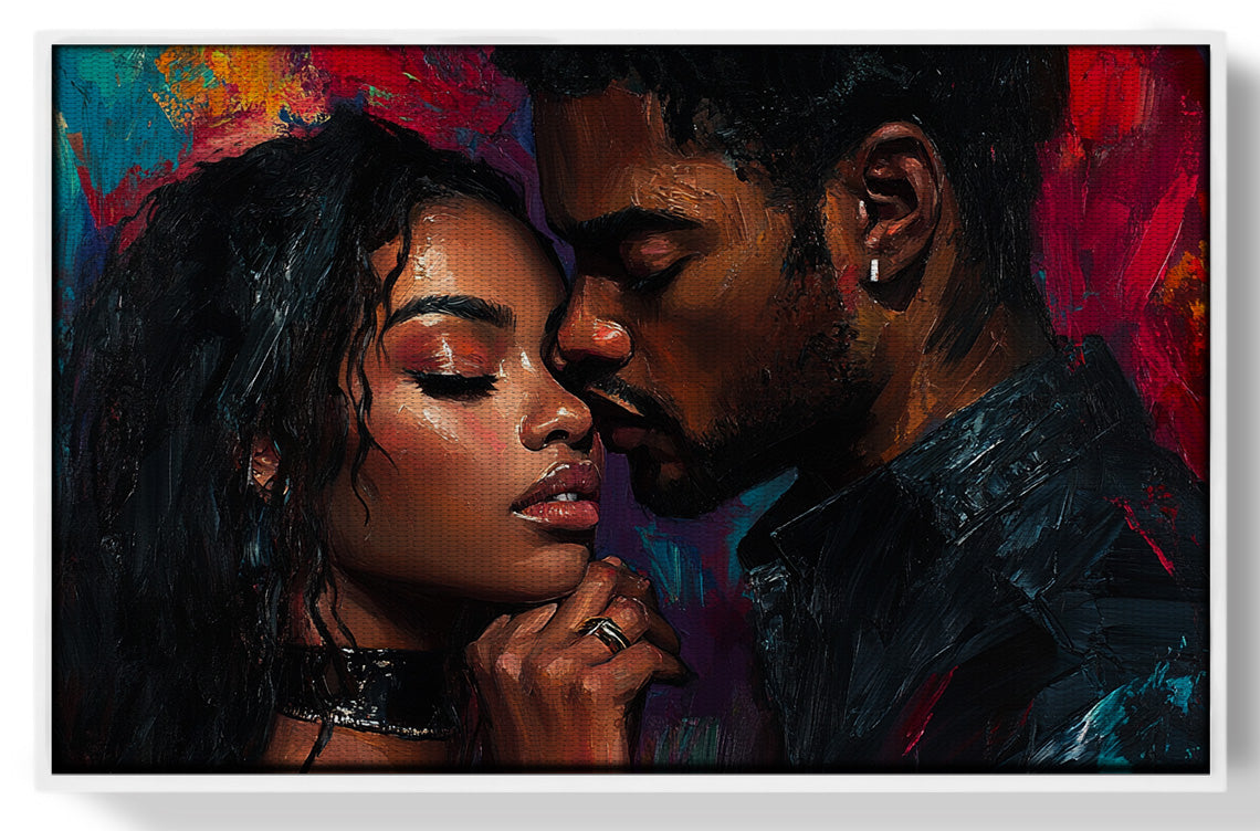 Black Love Couple Portrait Black love wall art view 61