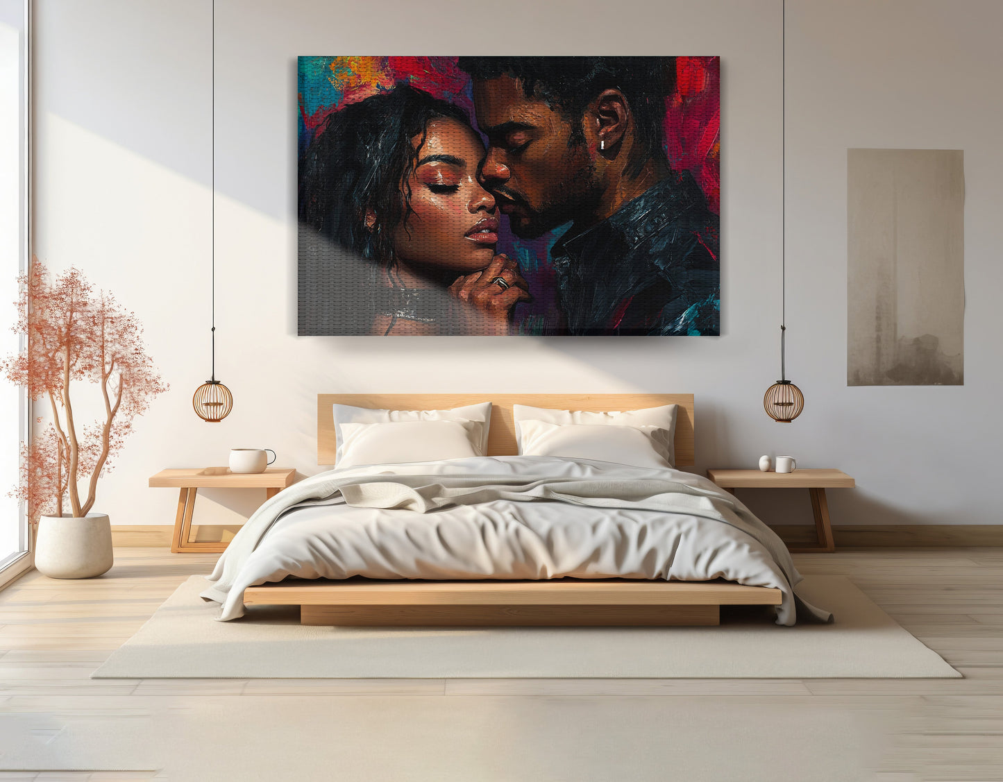 Black Love Couple Portrait Black love wall art view 15