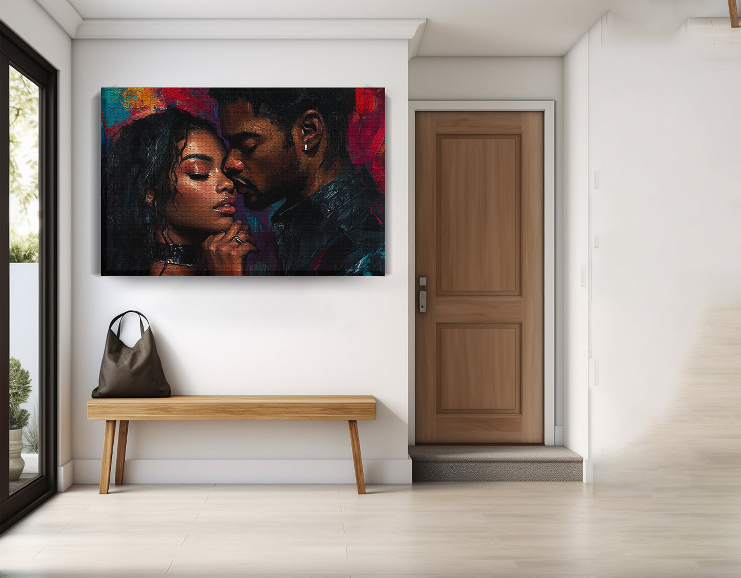 Black Love Couple Portrait Black love wall art view 17