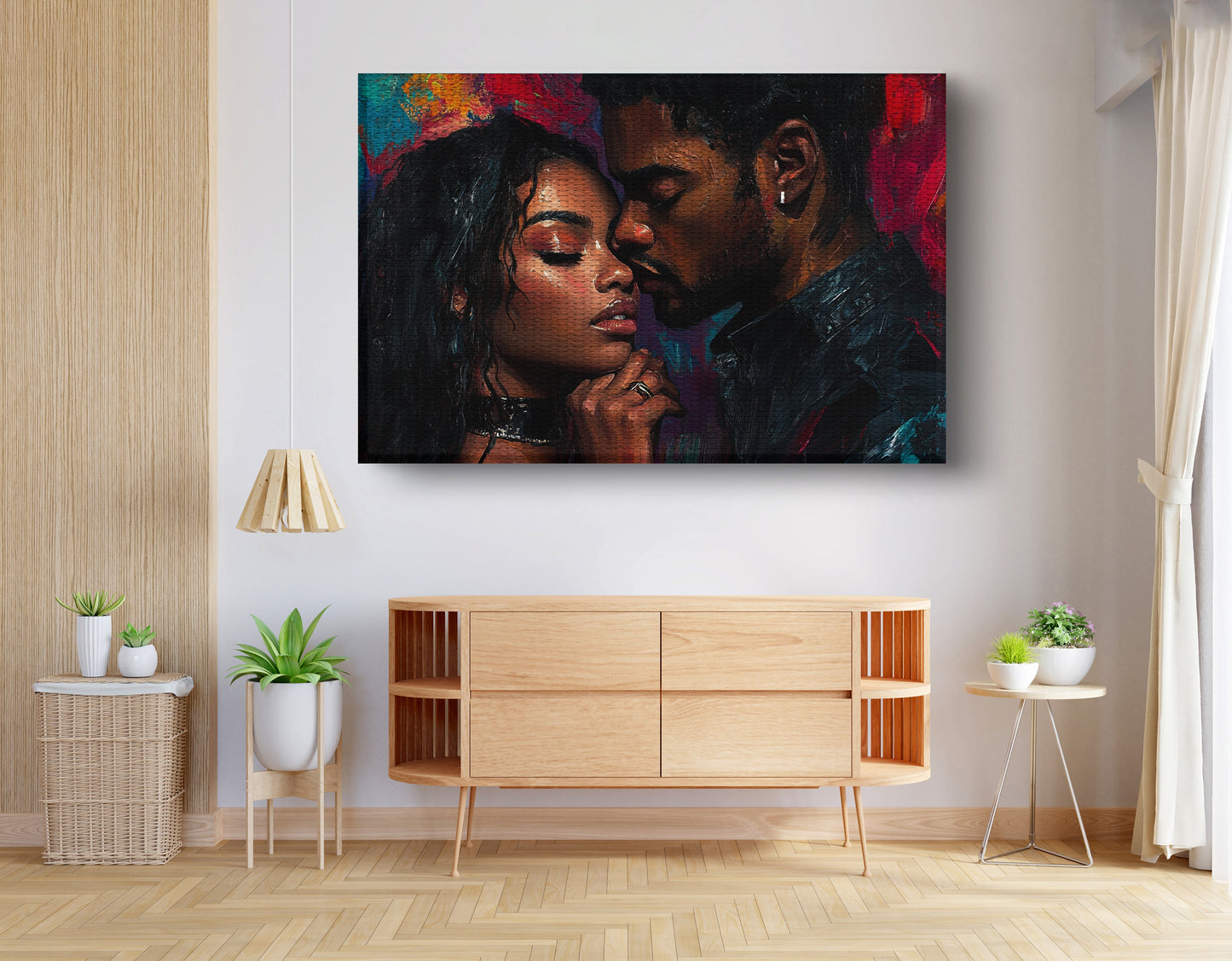 Black Love Couple Portrait Black love wall art view 14