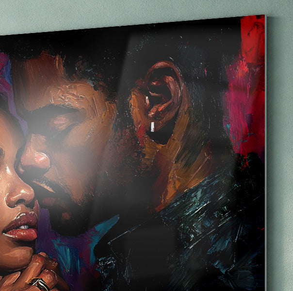 Black Love Couple Portrait Black love wall art view 22