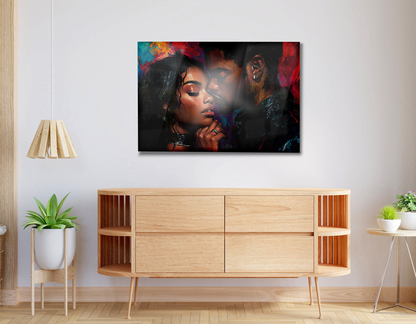 Black Love Couple Portrait Black love wall art view 20
