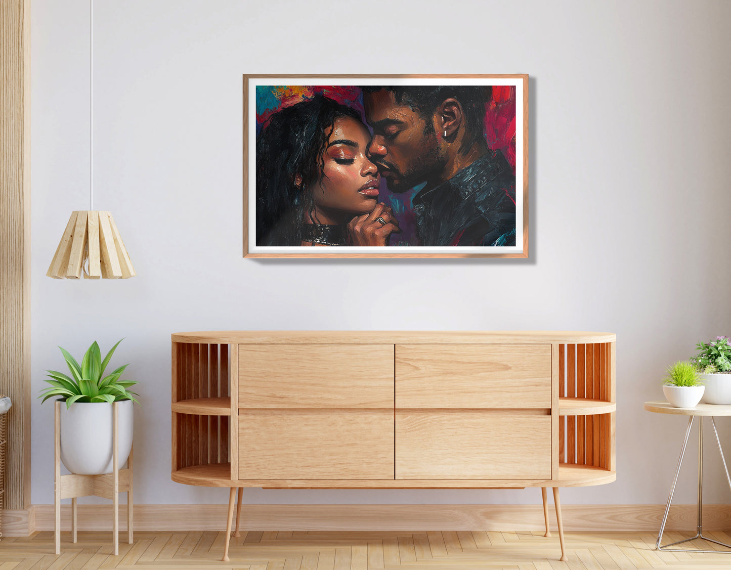 Black Love Couple Portrait Black love wall art view 80